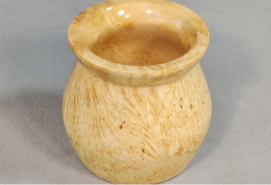 Handmade Wooden Pot / Maple Burl Wood